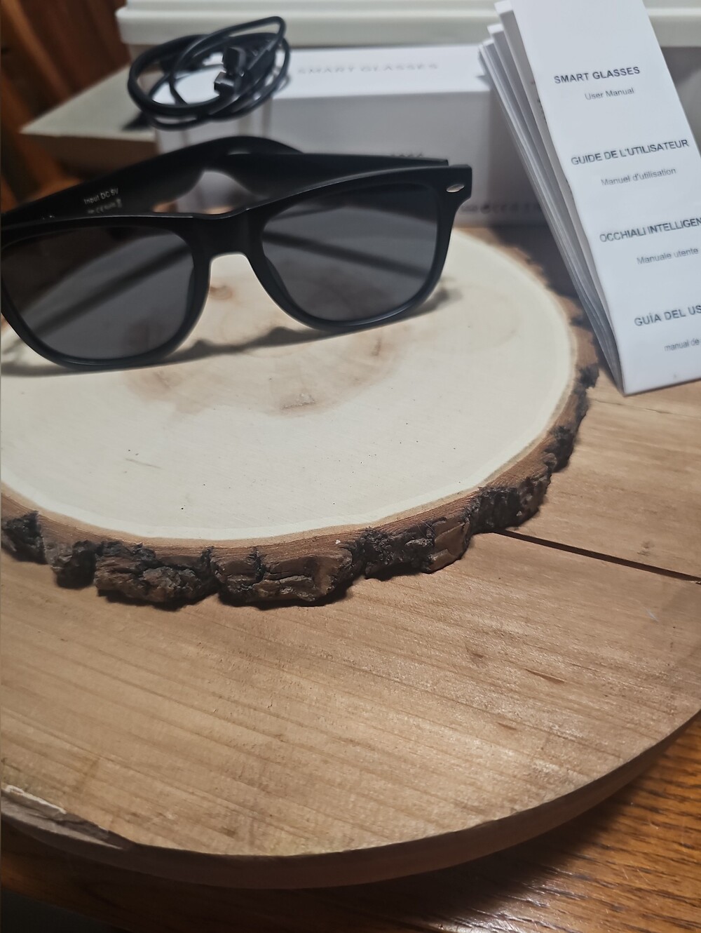 Smartphone Sun Glasses. New With Charger And Case & Directions